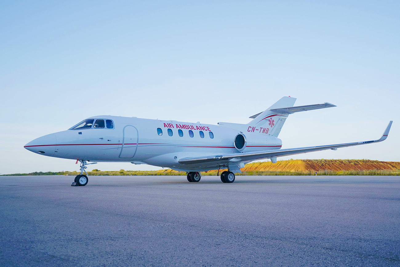 Partner aircraft Hawker 800XP.