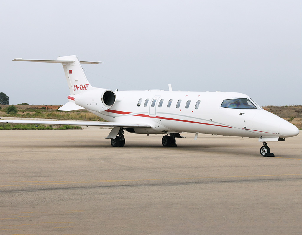 Partner aircraft Learjet 45.