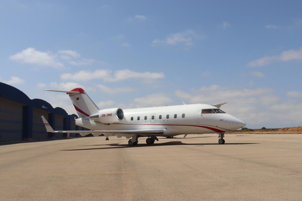Partner aircraft Challenger 604.