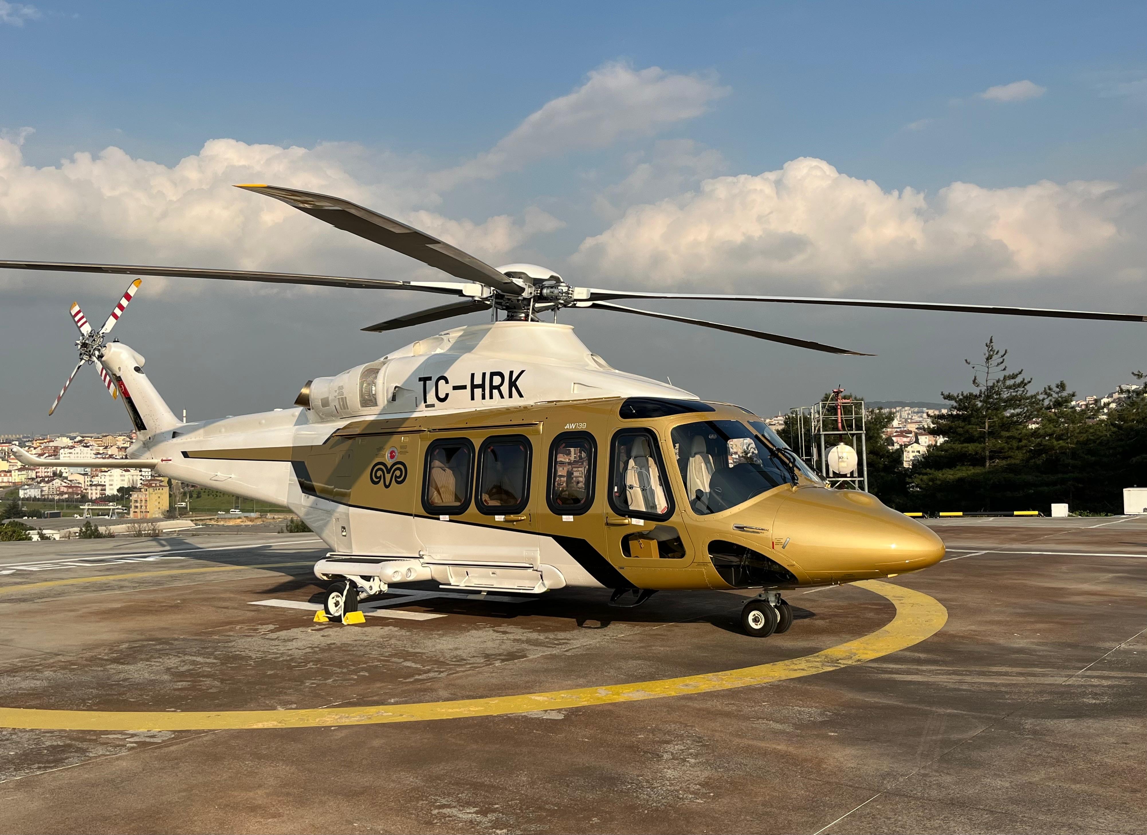 Partner aircraft Agusta AW139.