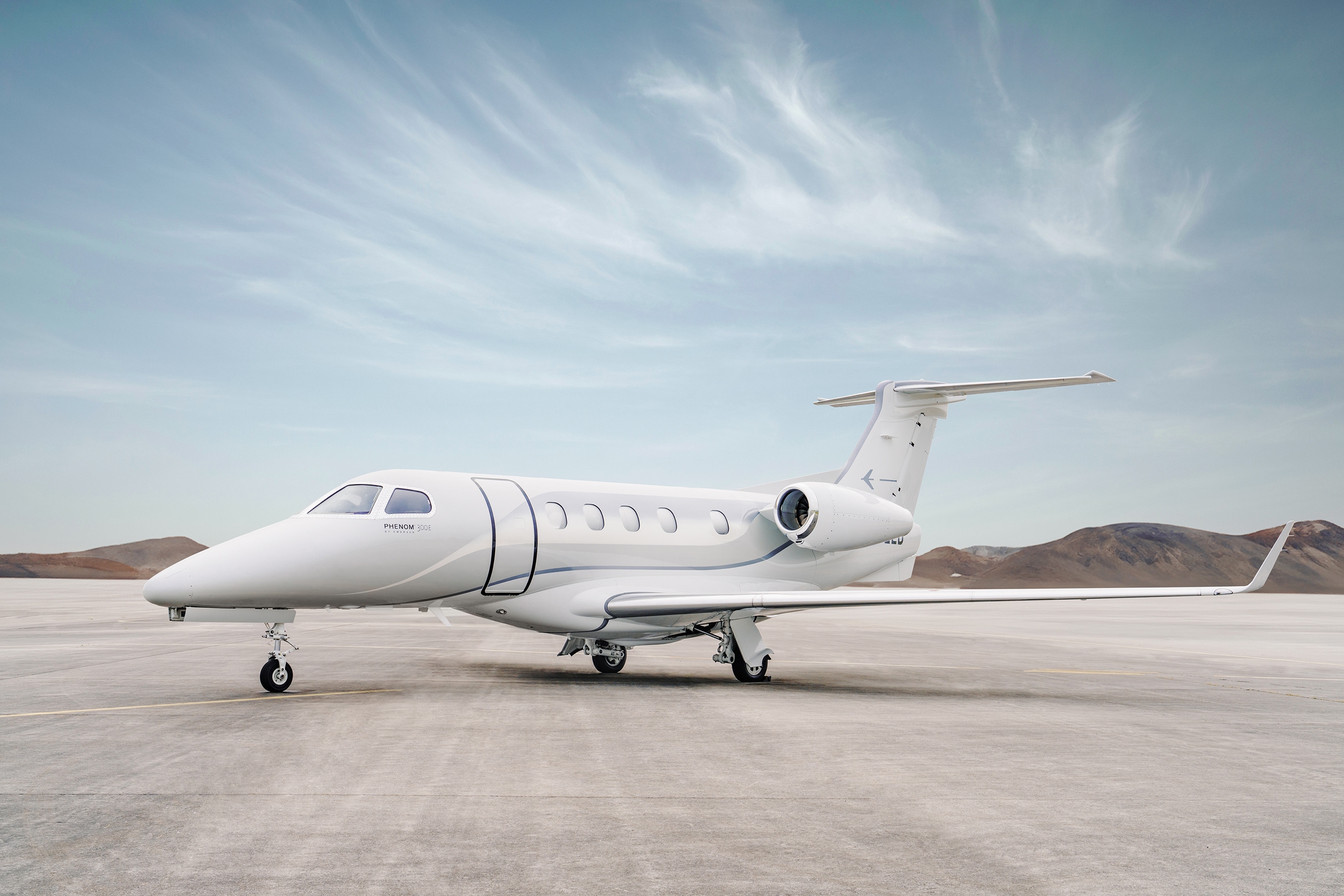 Partner aircraft Embraer Phenom 300E.