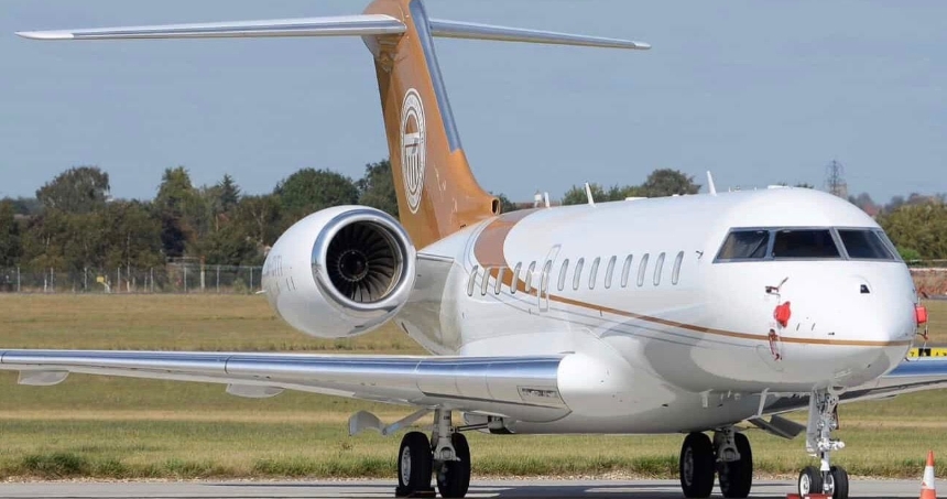 Partner aircraft Global 5000.